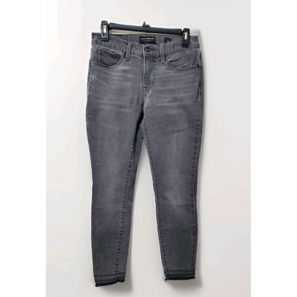 Lucky Brand Womens Jeans 6 28 Black Mid Rise Skinny‎ Ava Ankle Dark Wash Denim